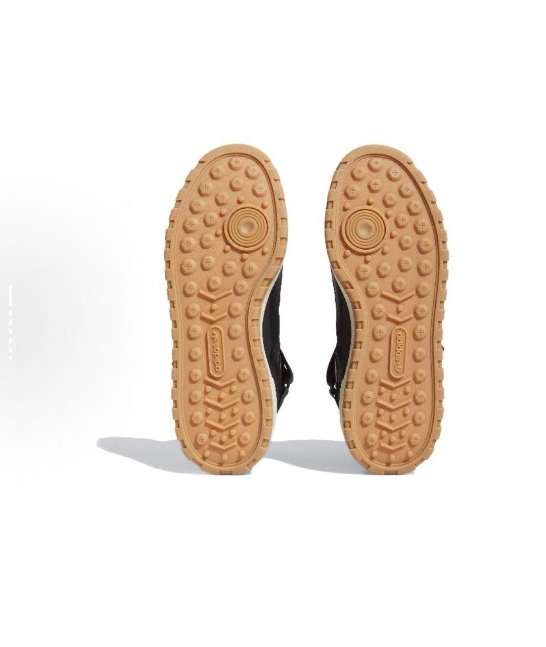 ADIDAS Черные кожаные кроссовки, фото 5