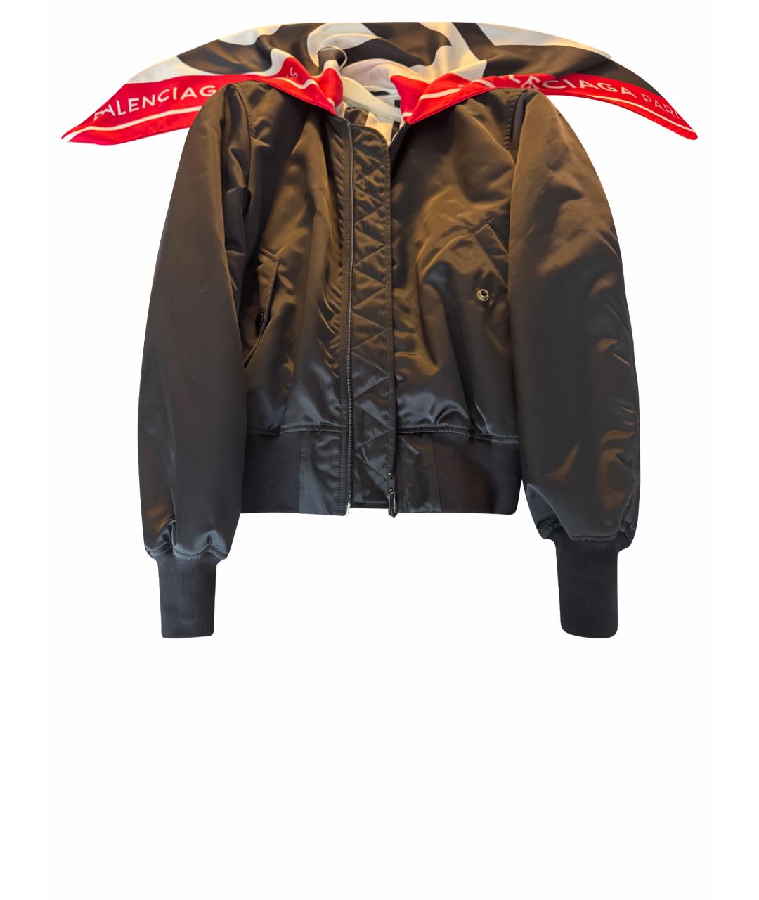 BALENCIAGA Черная полиэстеровая куртка, фото 1