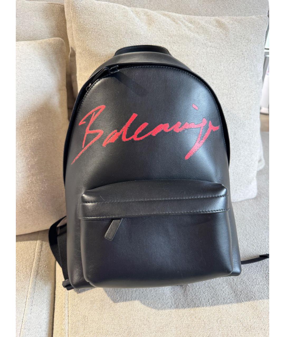 BALENCIAGA Черный кожаный рюкзак, фото 6