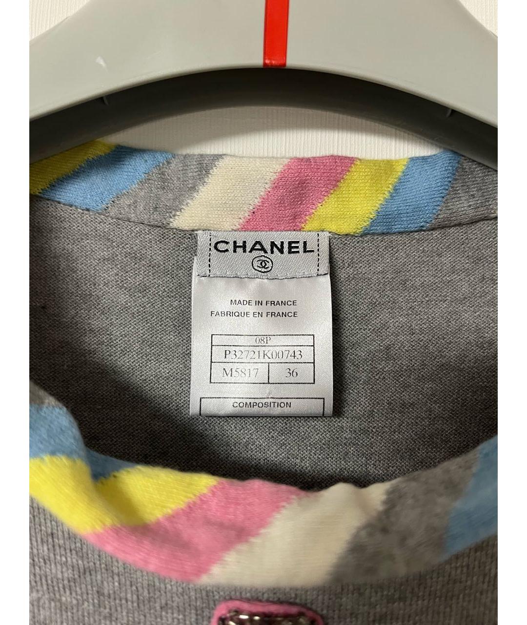CHANEL Серый хлопковый джемпер / свитер, фото 8