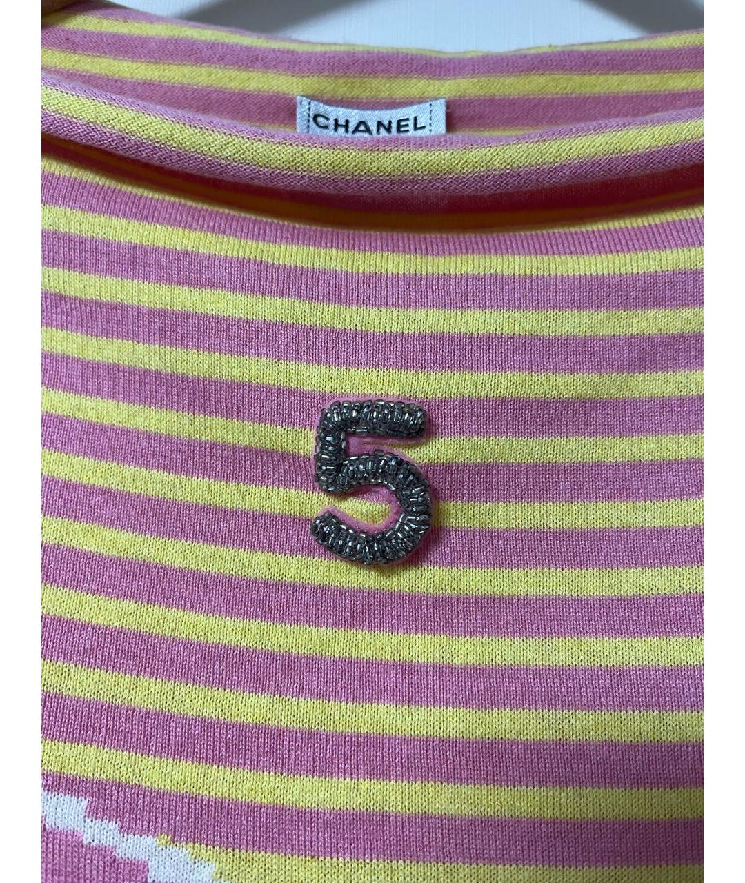CHANEL Мульти хлопко-эластановый джемпер / свитер, фото 3