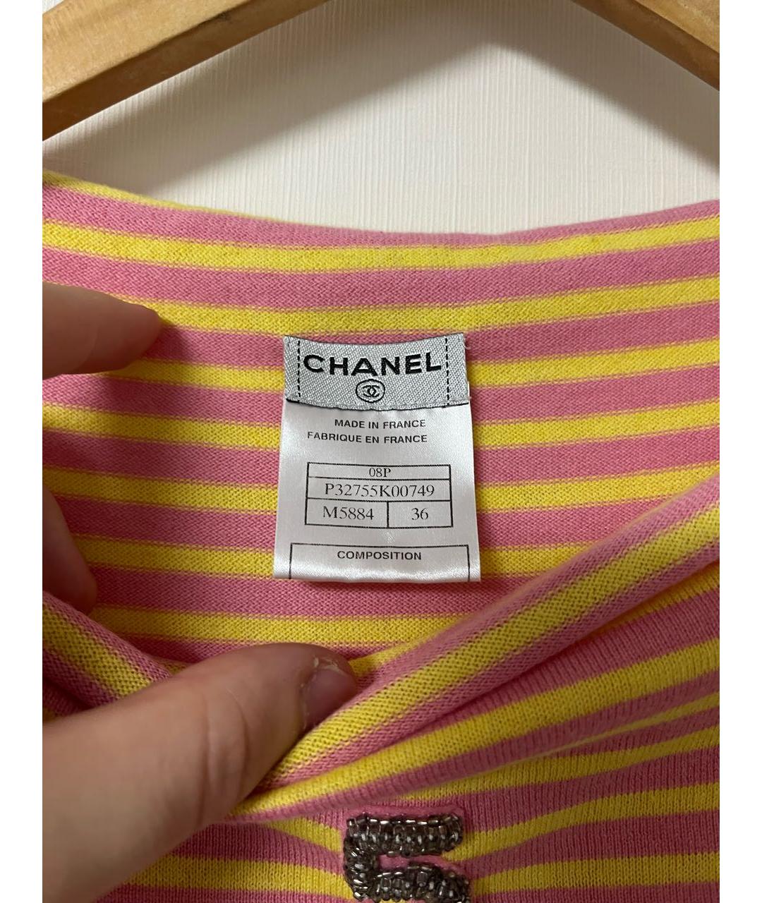 CHANEL Мульти хлопко-эластановый джемпер / свитер, фото 6
