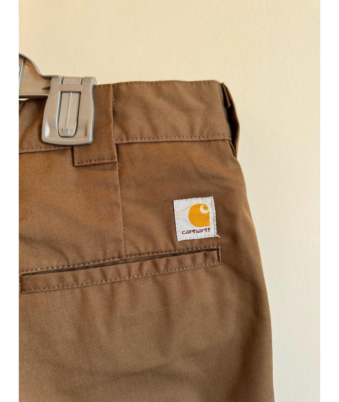CARHARTT WIP Коричневые полиэстеровые повседневные брюки, фото 3