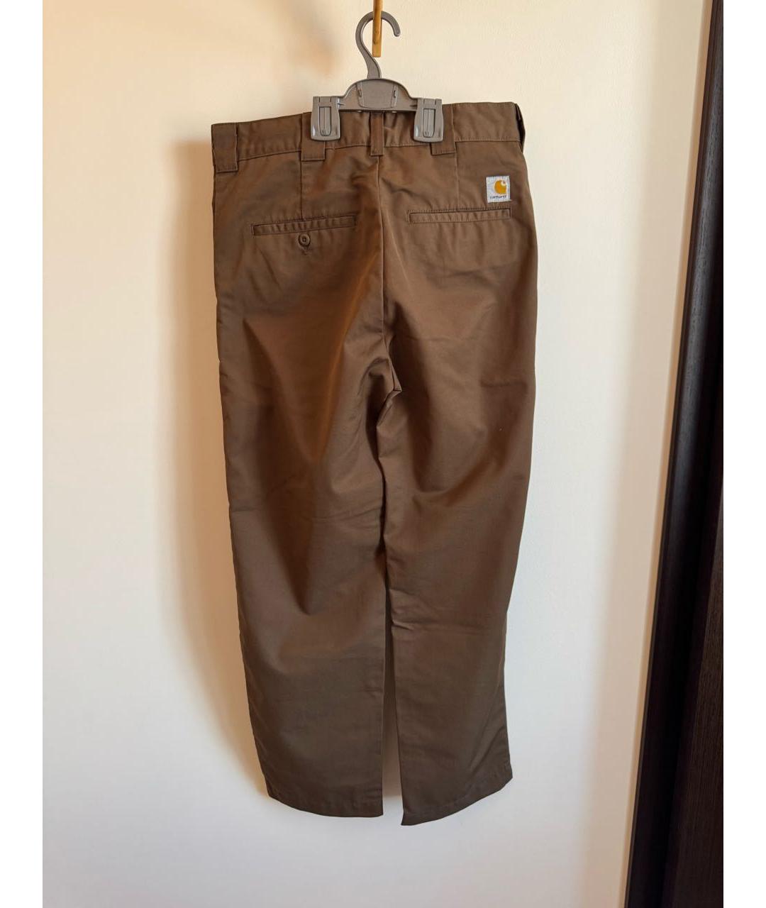 CARHARTT WIP Коричневые полиэстеровые повседневные брюки, фото 2
