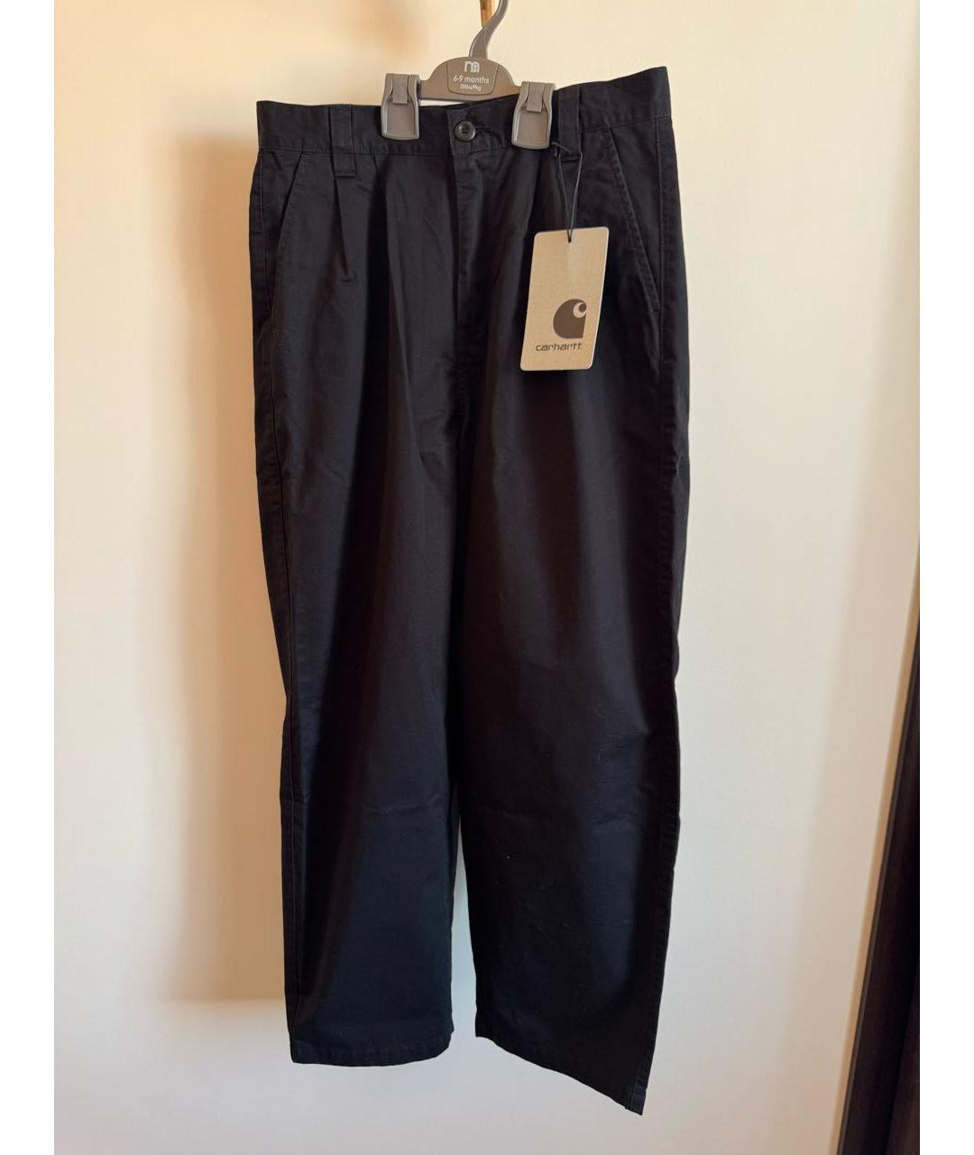 CARHARTT WIP Черные хлопковые повседневные брюки, фото 5