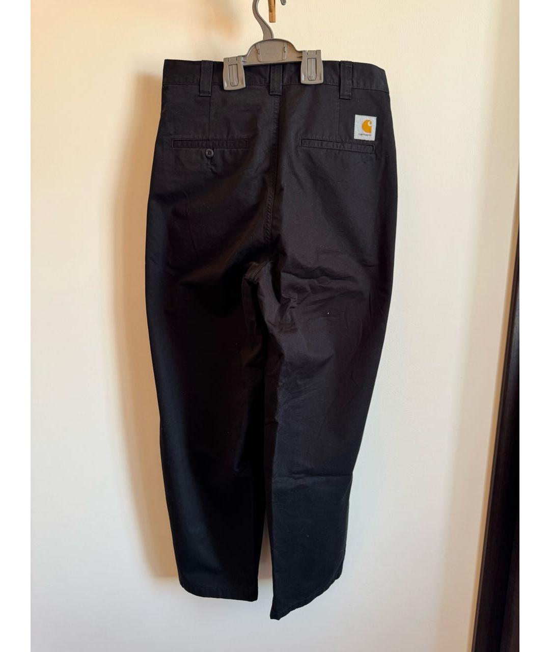 CARHARTT WIP Черные хлопковые повседневные брюки, фото 2