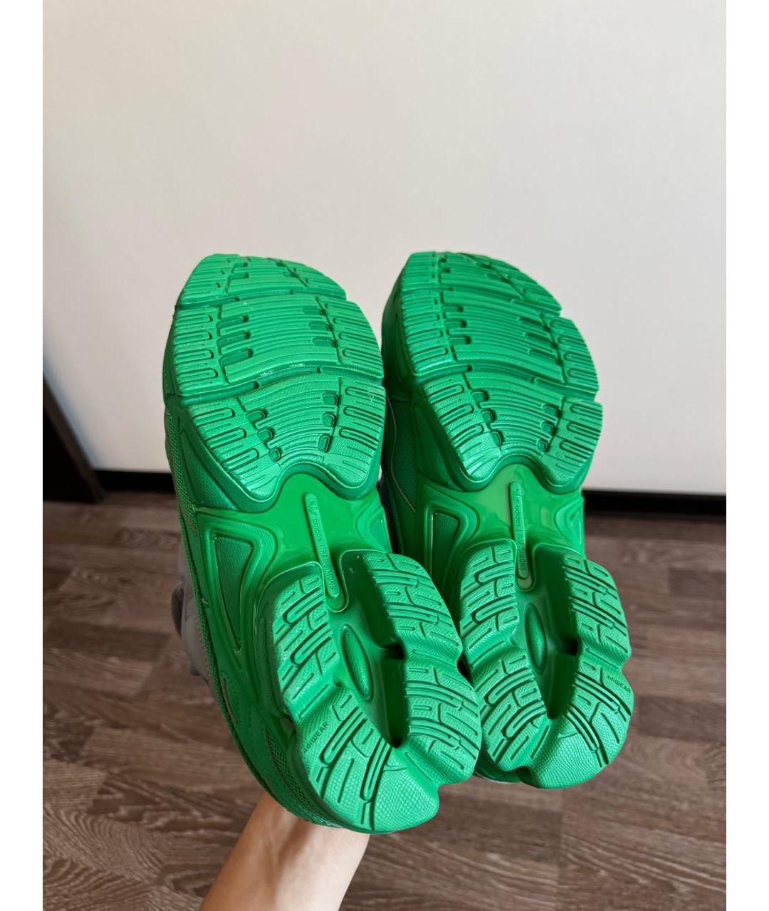 ADIDAS X RAF SIMONS Зеленые кожаные низкие кроссовки / кеды, фото 5