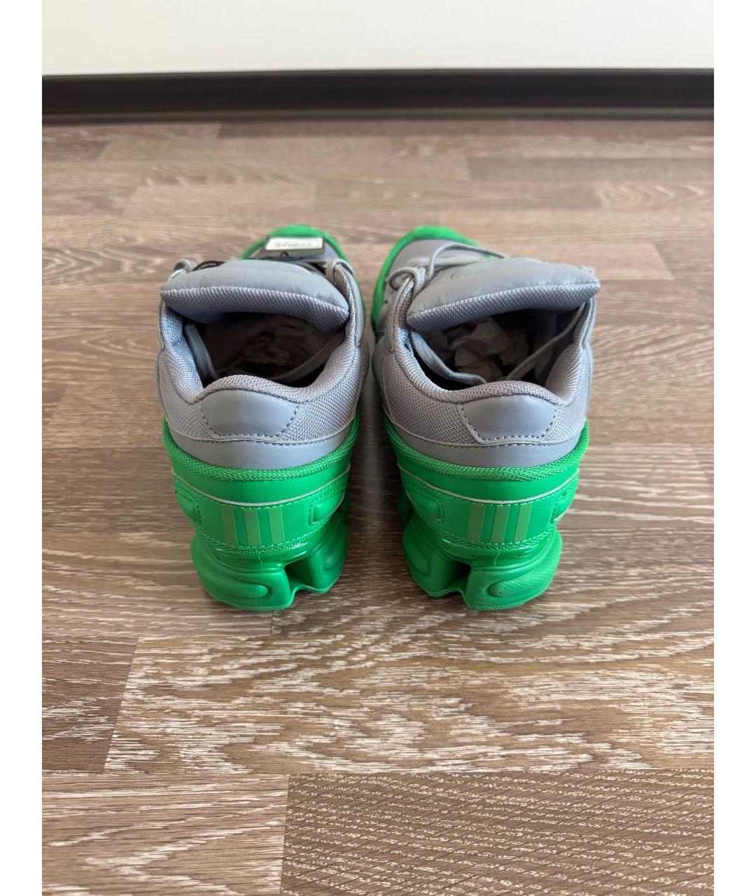 ADIDAS X RAF SIMONS Зеленые кожаные низкие кроссовки / кеды, фото 4