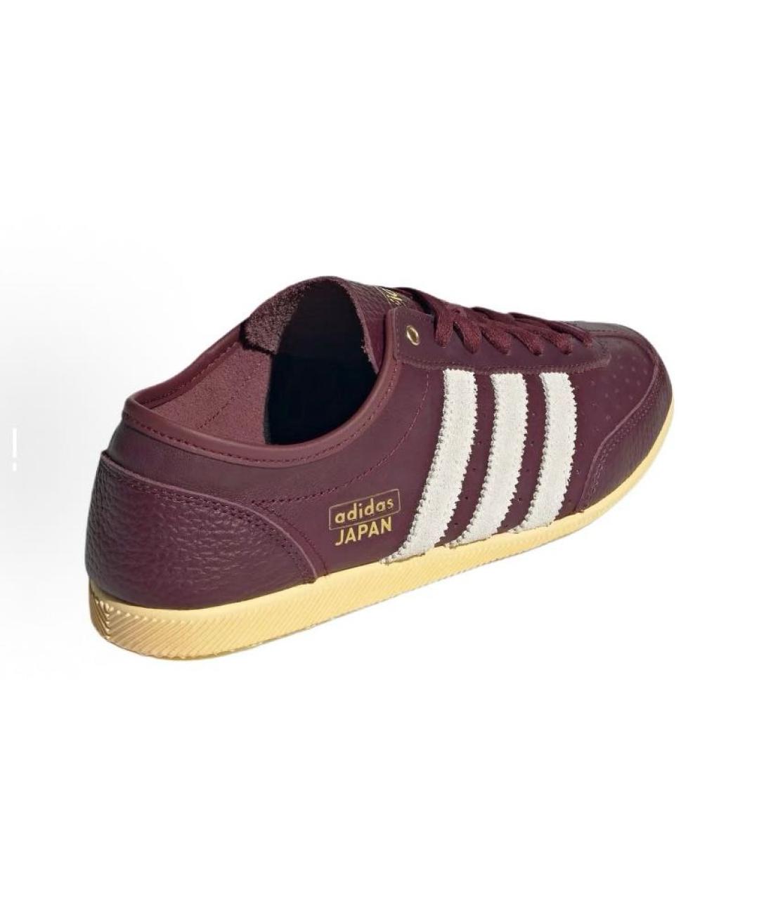 ADIDAS Бордовые кожаные кроссовки, фото 4