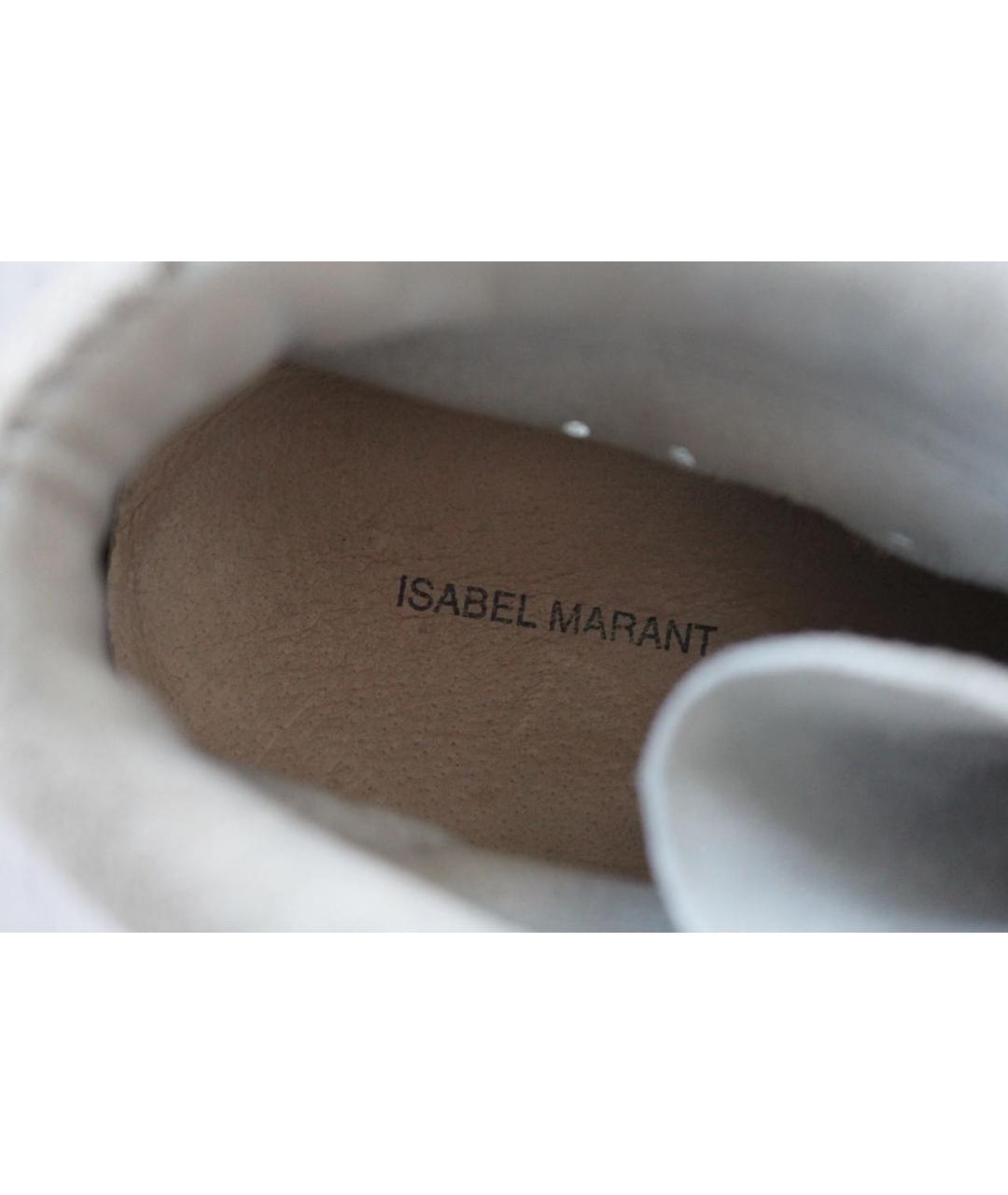 ISABEL MARANT Голубые замшевые кеды, фото 7