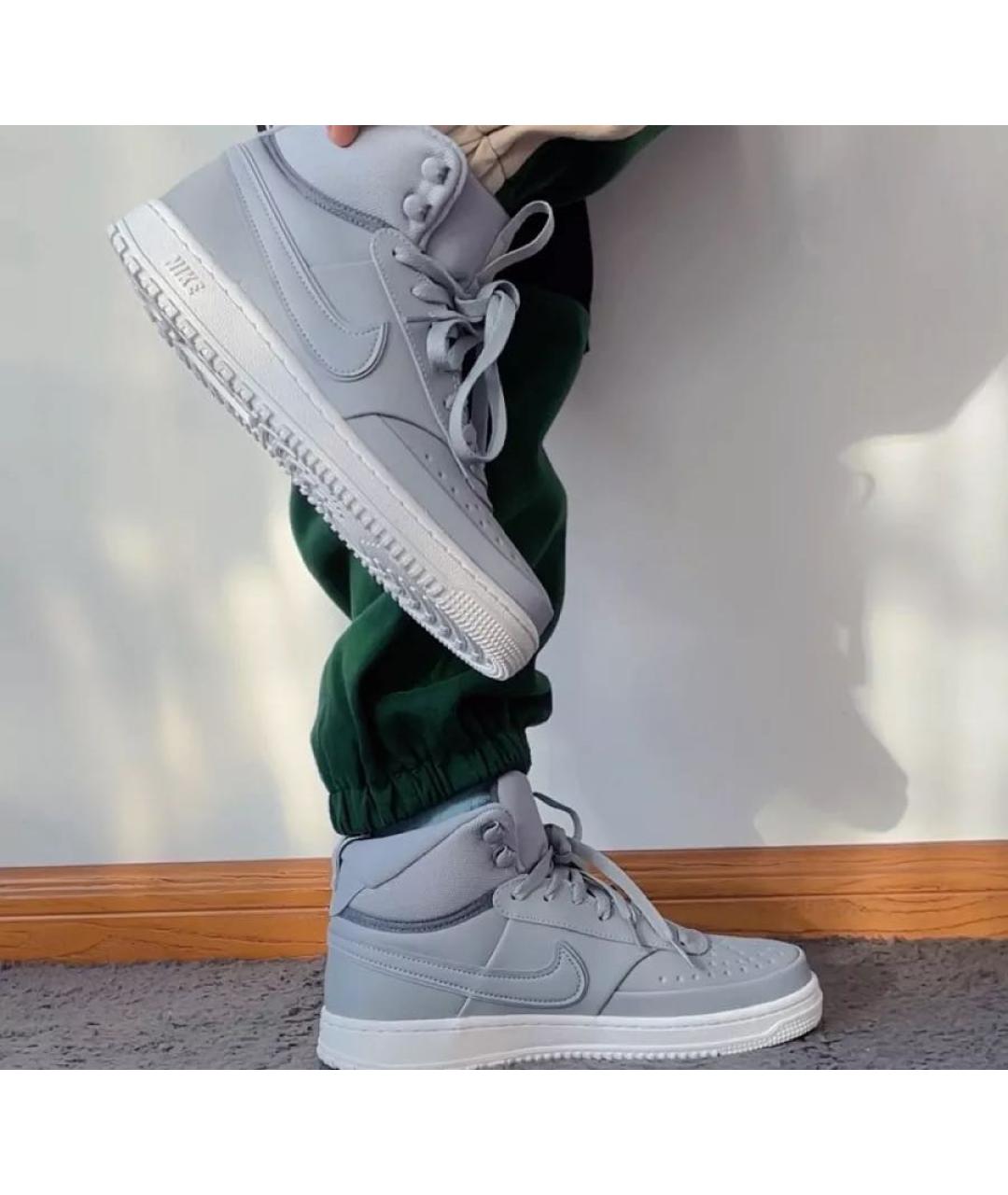 NIKE Серые высокие кроссовки / кеды, фото 7