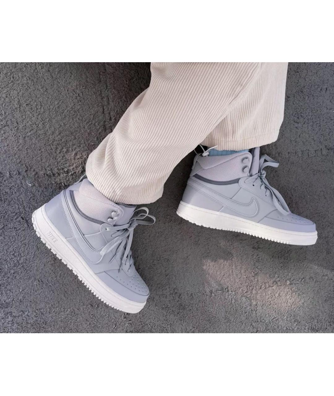NIKE Серые высокие кроссовки / кеды, фото 5