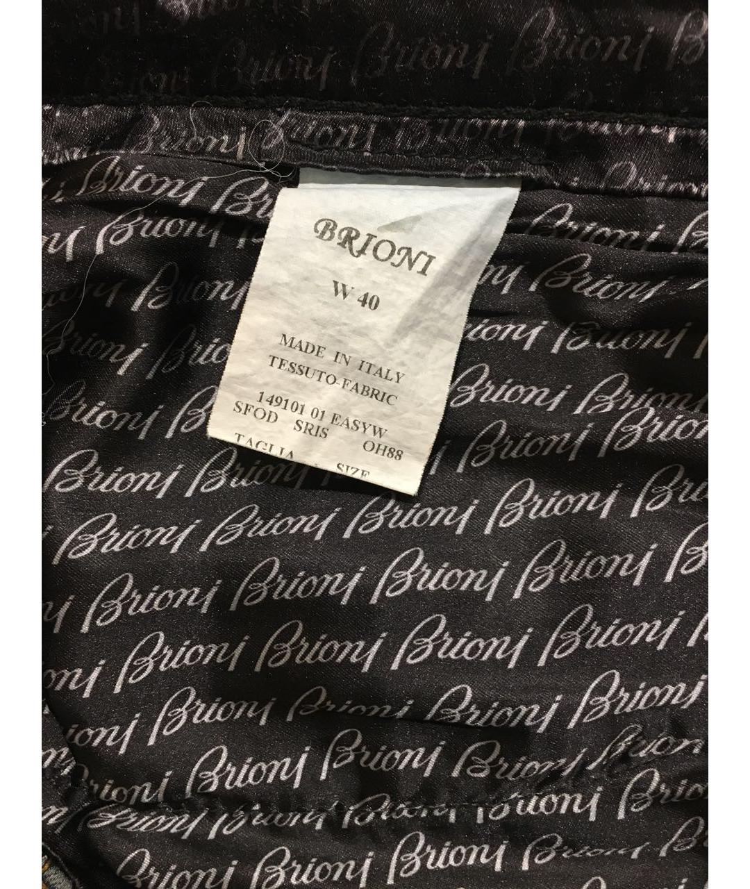 BRIONI Синие хлопковые прямые джинсы, фото 5