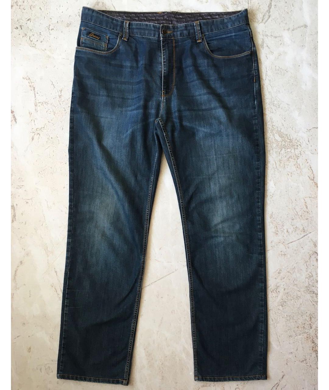 BRIONI Синие хлопковые прямые джинсы, фото 8