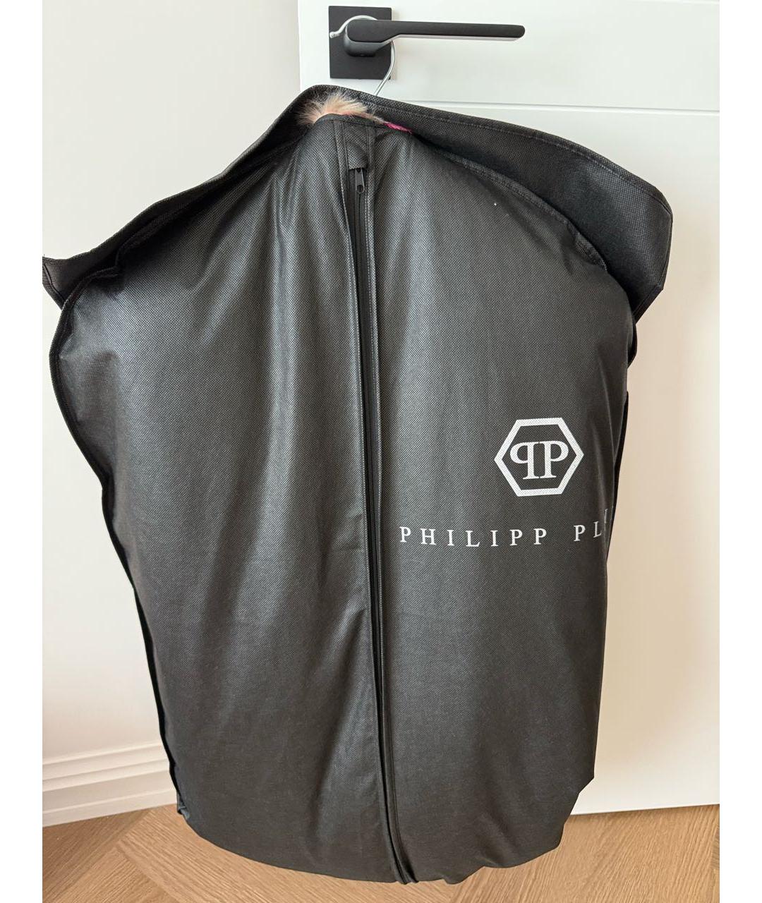PHILIPP PLEIN Бежевая полиэстеровая шуба, фото 4