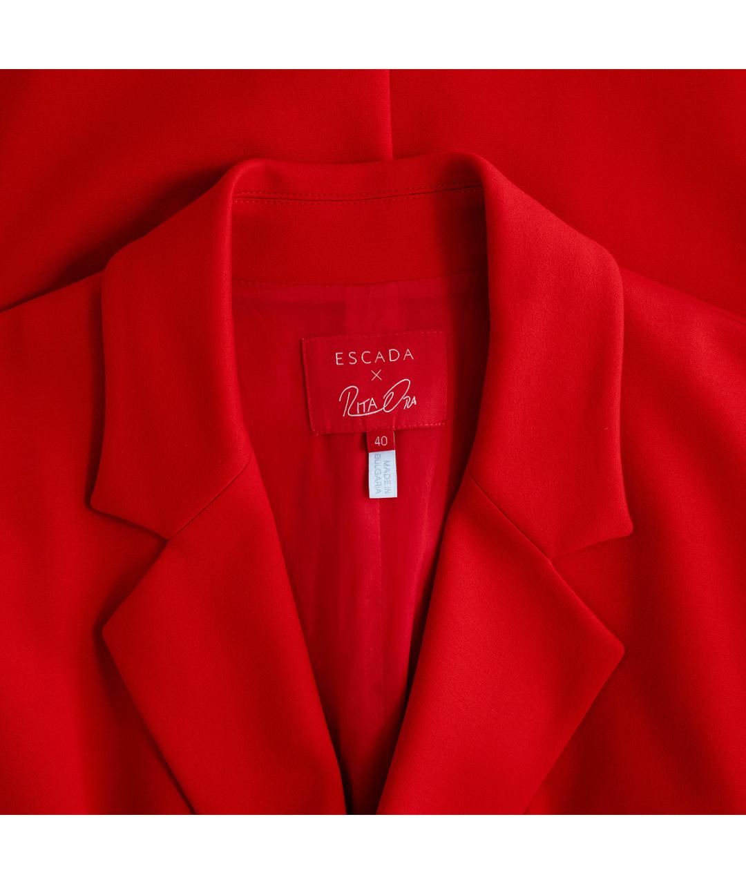 ESCADA Красное вискозное пальто, фото 3