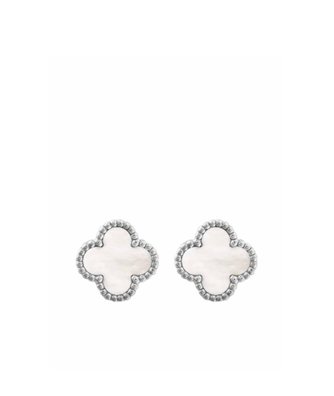 VAN CLEEF & ARPELS Бежевые серьги из белого золота, фото 1
