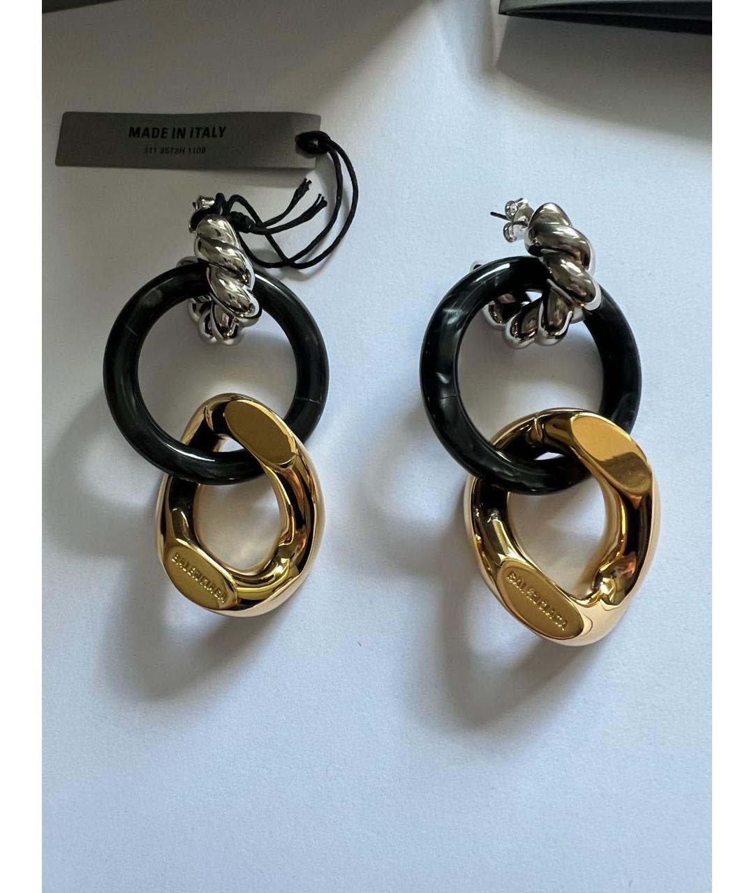 BALENCIAGA Латунные серьги, фото 2