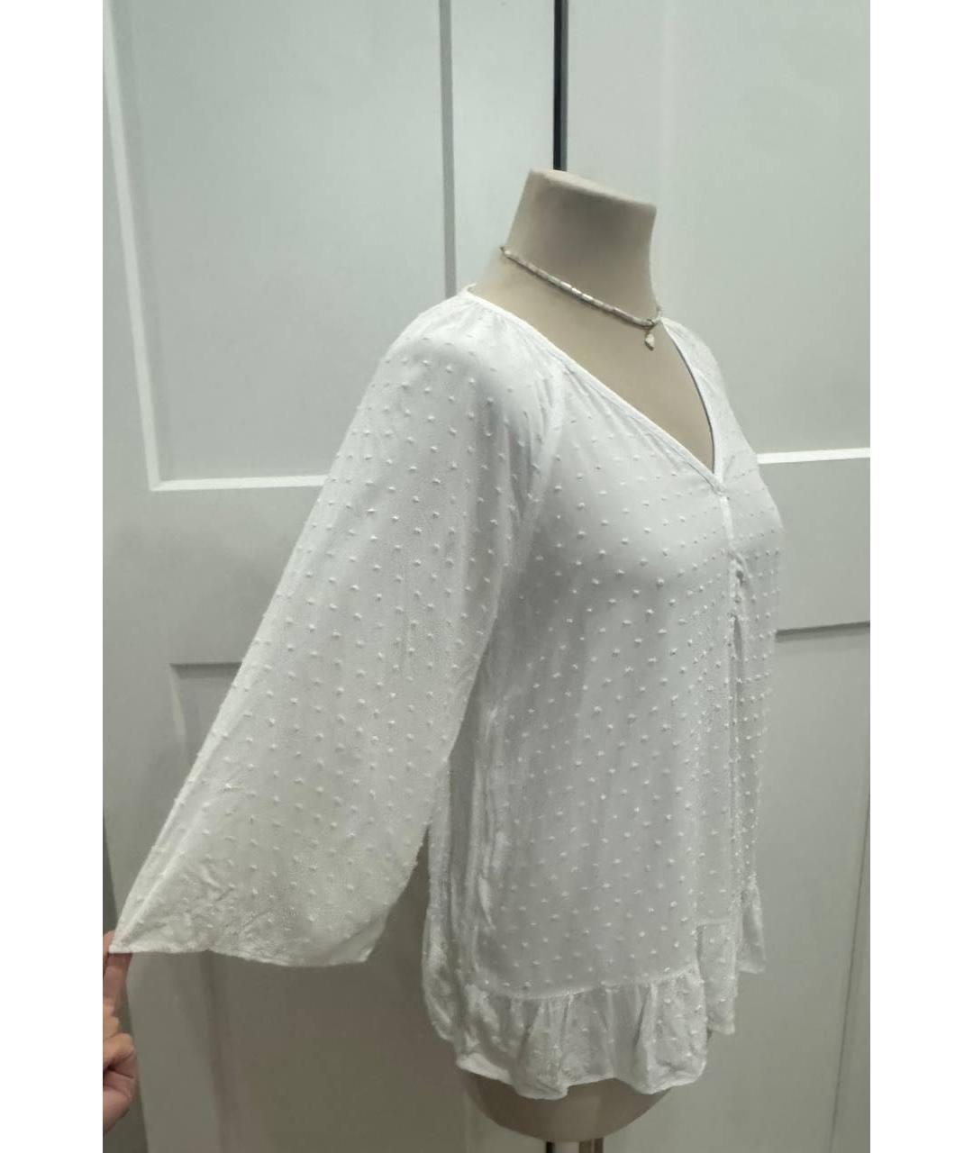 DKNY Белая хлопковая блузы, фото 2