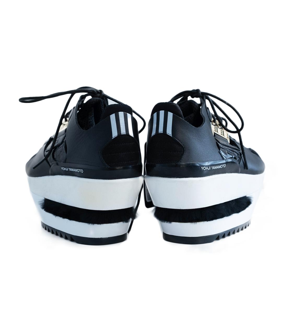 Y-3 Черные кожаные кроссовки, фото 5