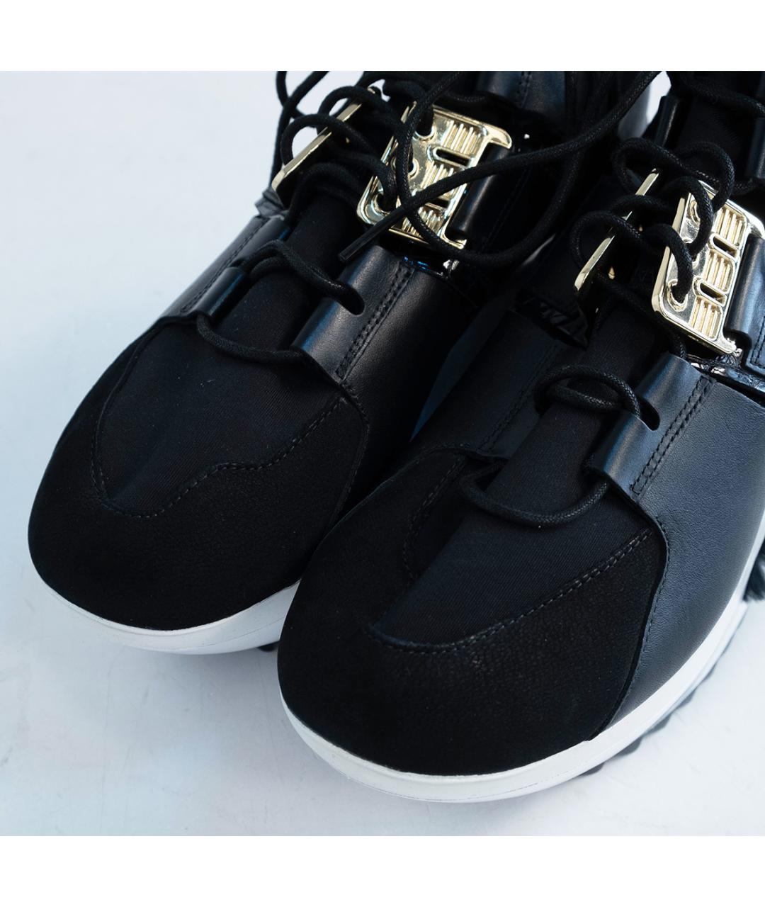 Y-3 Черные кожаные кроссовки, фото 3