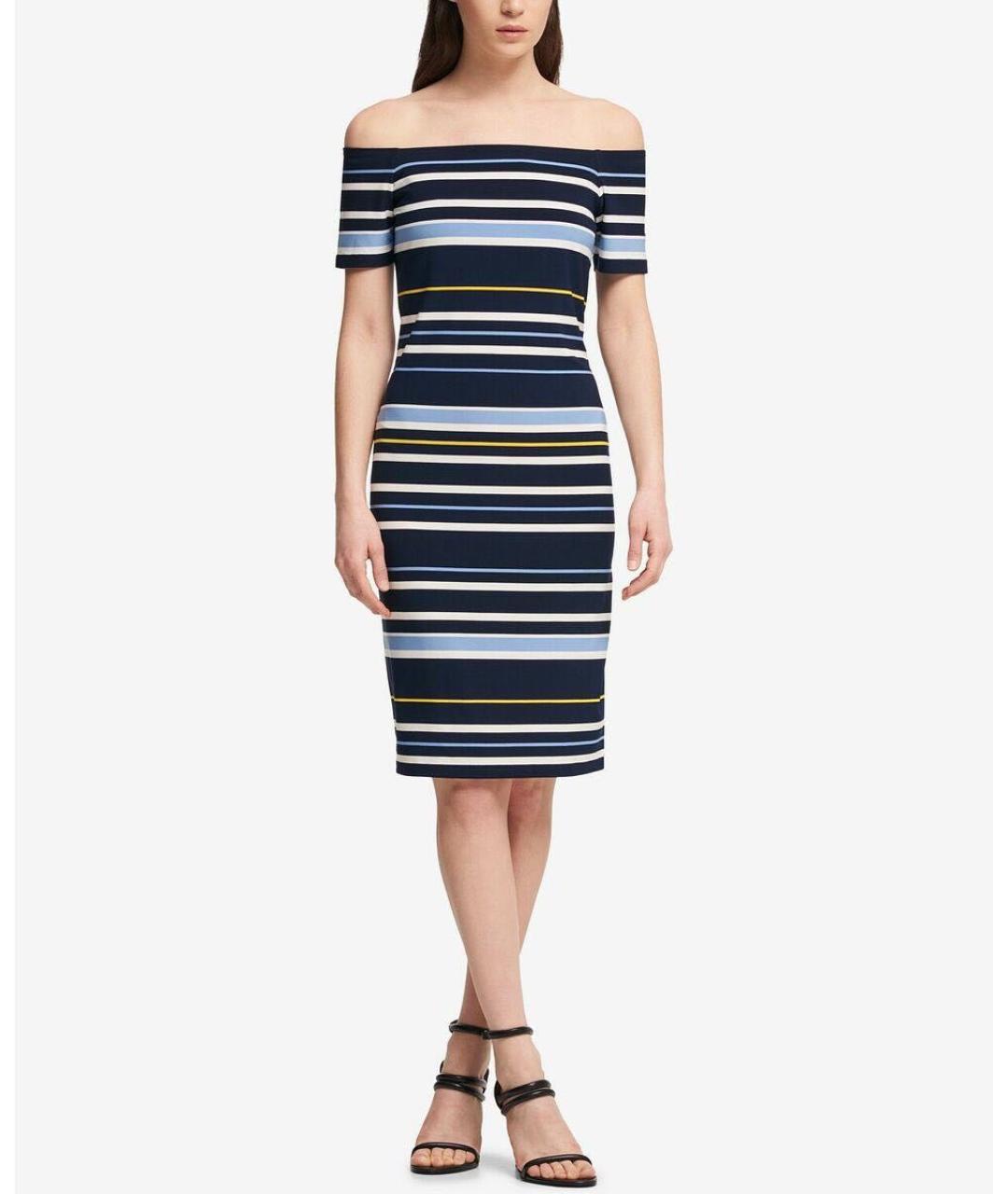 DKNY Мульти полиэстеровое повседневное платье, фото 2