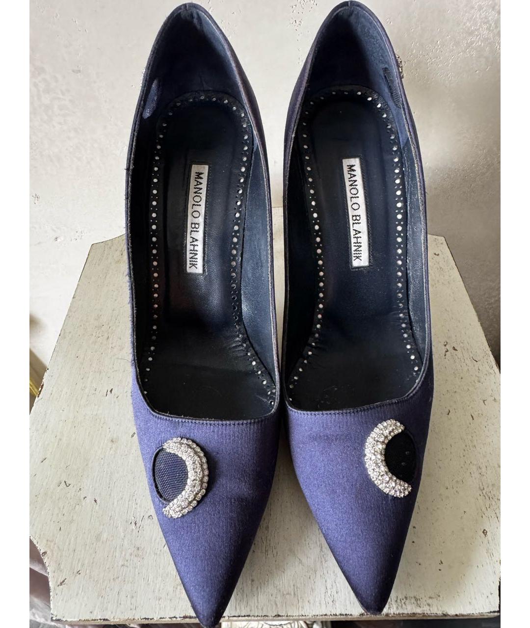 MANOLO BLAHNIK Темно-синие туфли, фото 2