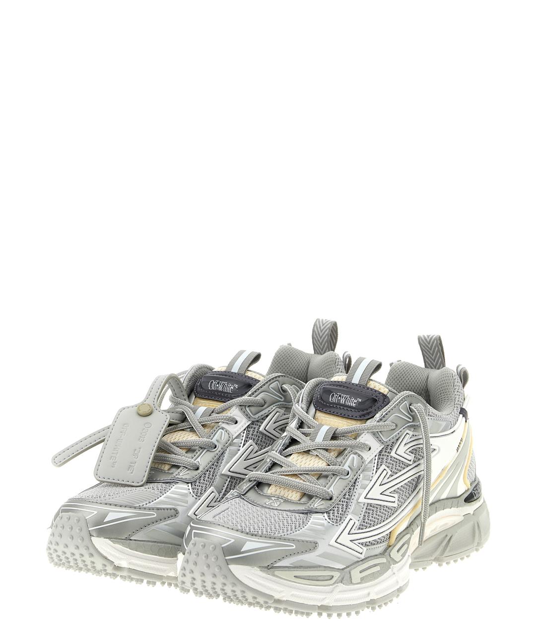 OFF-WHITE Серебряные синтетические низкие кроссовки / кеды, фото 2