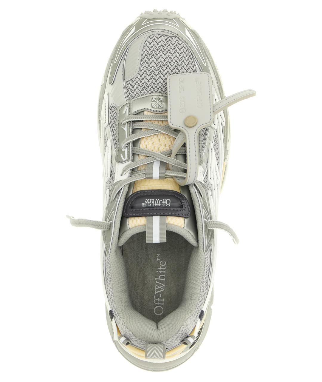 OFF-WHITE Серебряные синтетические низкие кроссовки / кеды, фото 5