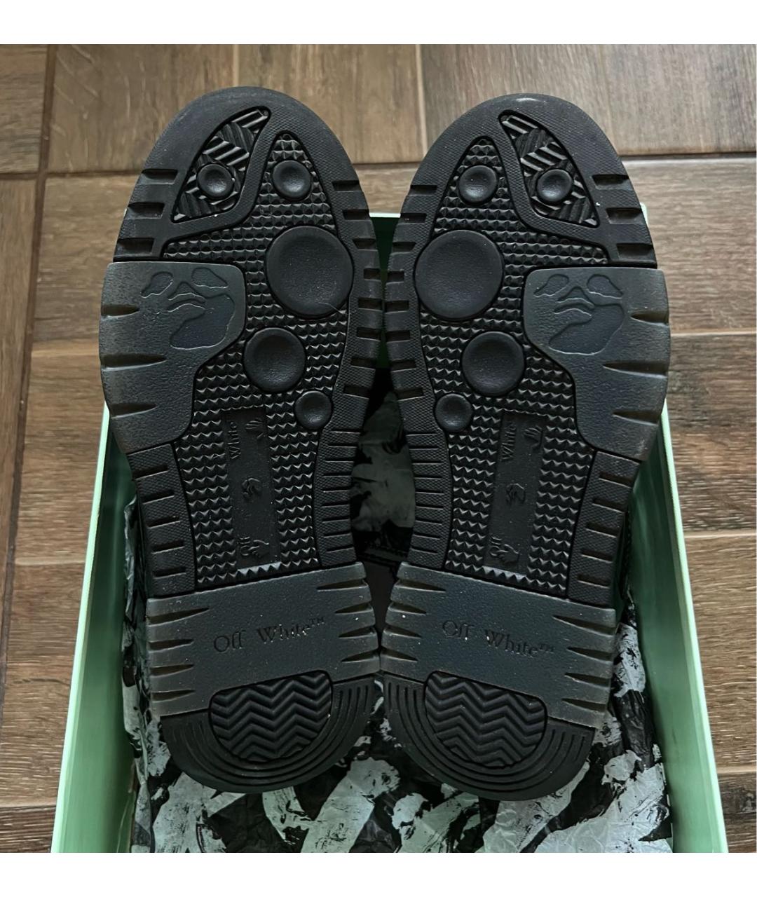OFF-WHITE Черные кроссовки из лакированной кожи, фото 6