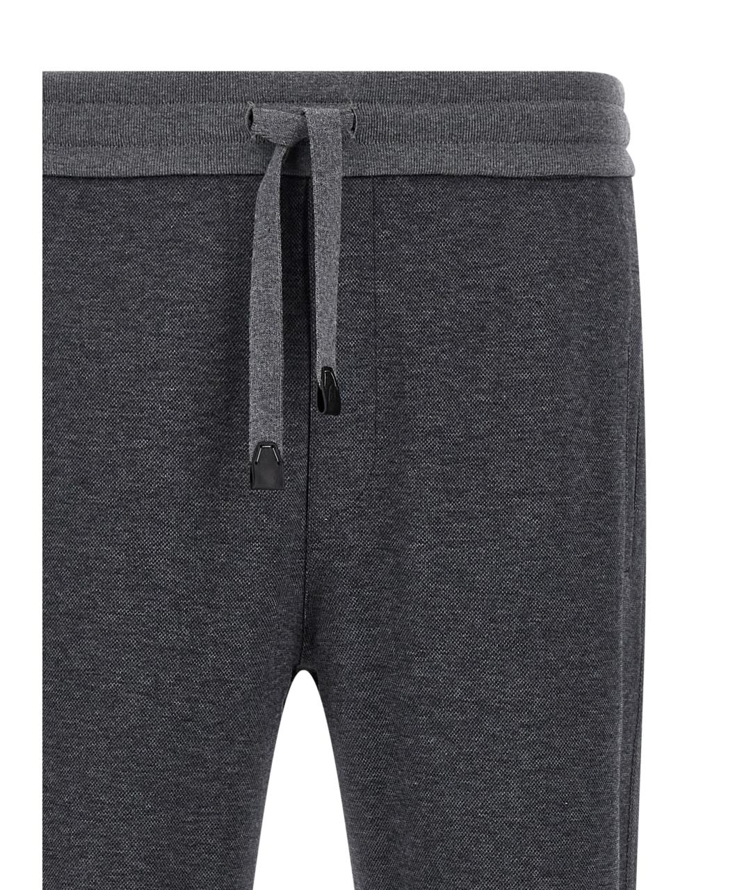 BRIONI Серые хлопковые повседневные брюки, фото 3