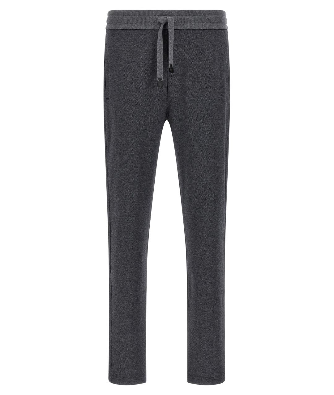 BRIONI Серые хлопковые повседневные брюки, фото 1