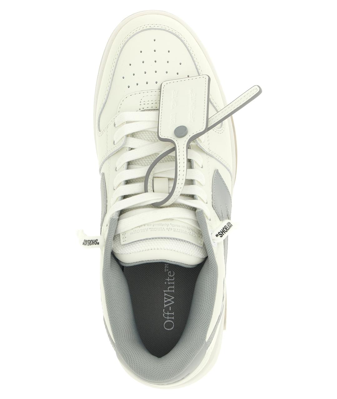 OFF-WHITE Бежевые кожаные низкие кроссовки / кеды, фото 5