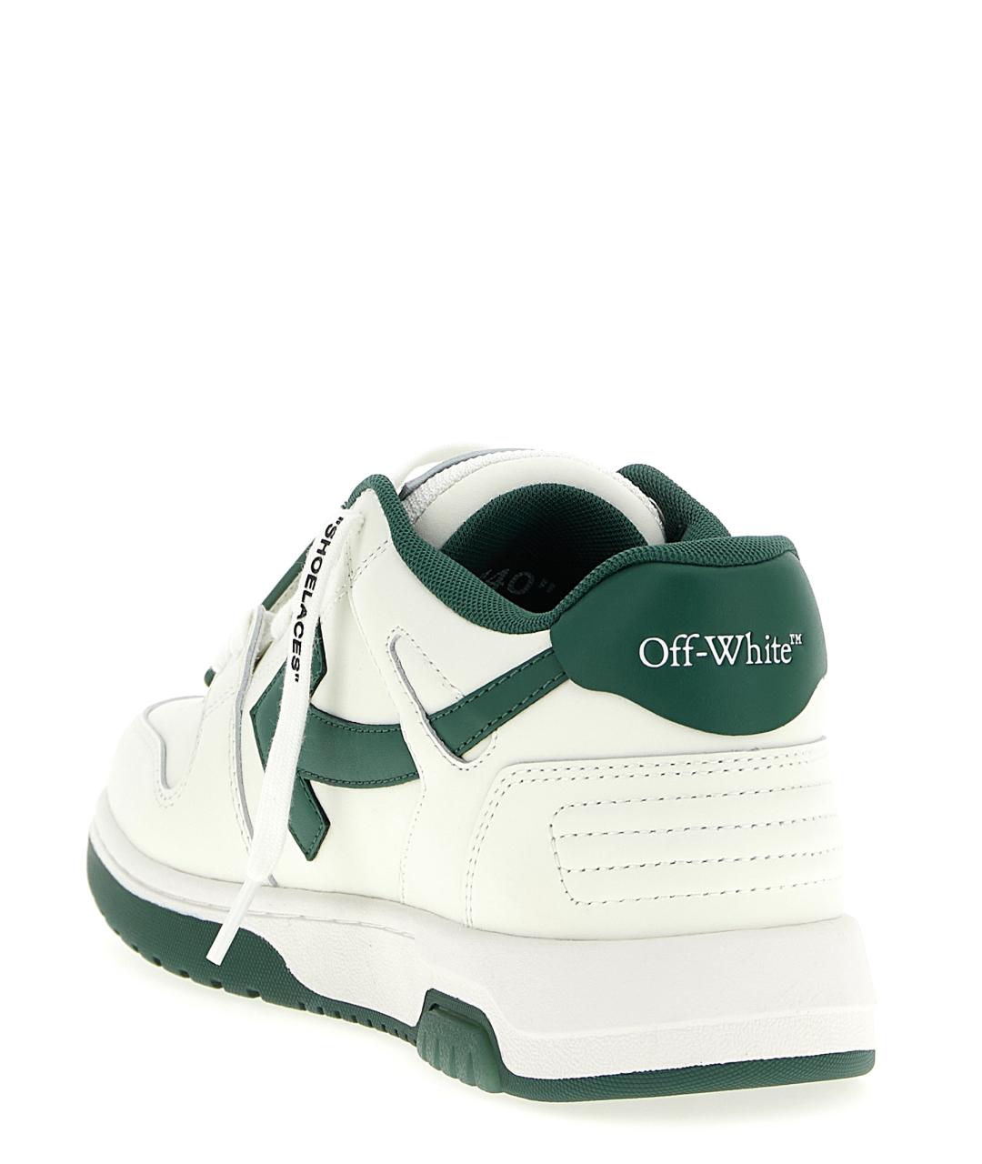 OFF-WHITE Бежевые кожаные низкие кроссовки / кеды, фото 4