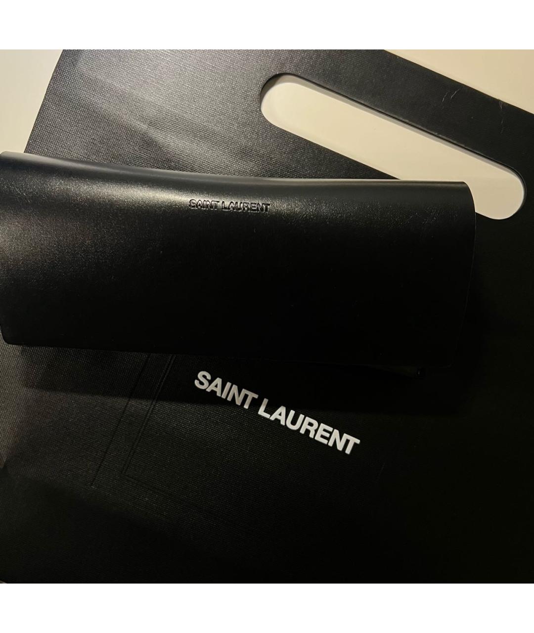 SAINT LAURENT Черные пластиковые солнцезащитные очки, фото 4