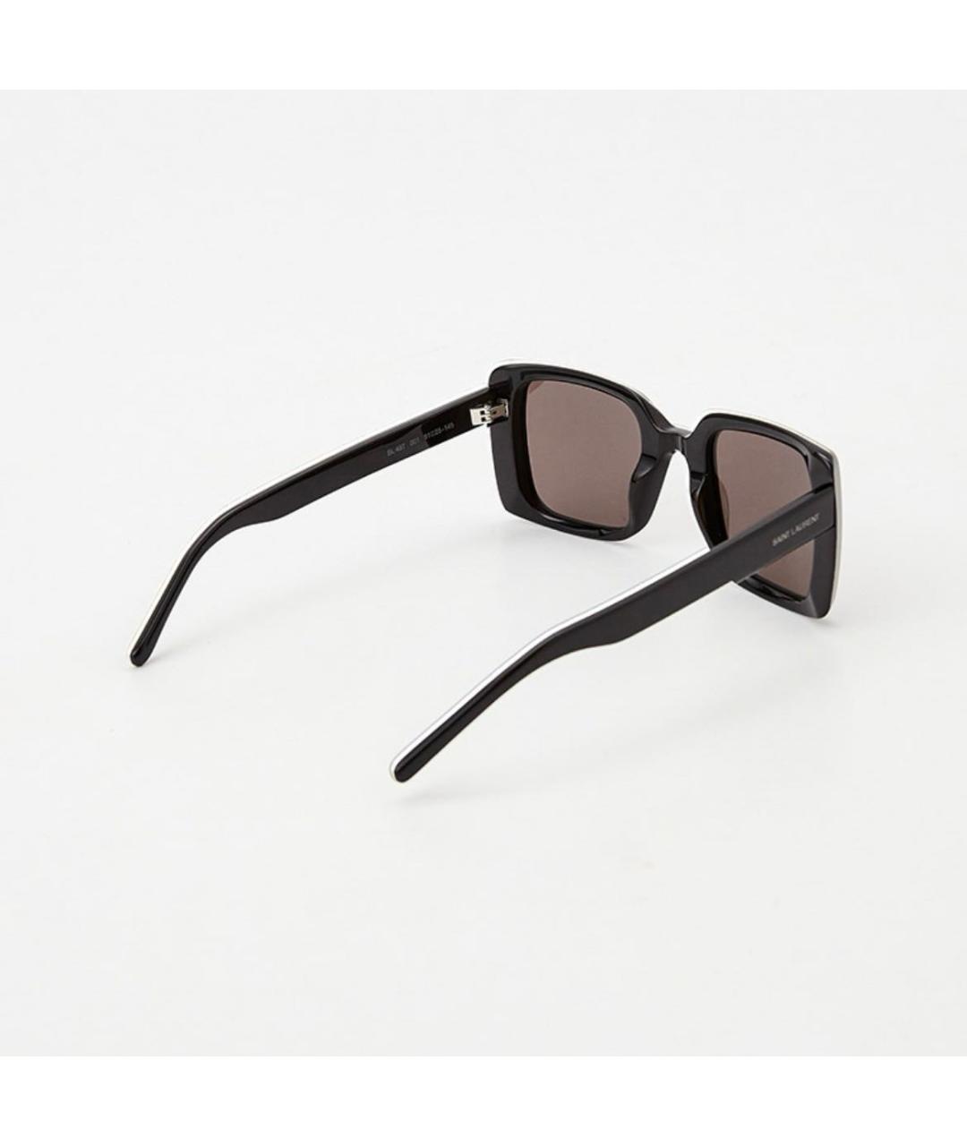 SAINT LAURENT Черные пластиковые солнцезащитные очки, фото 5