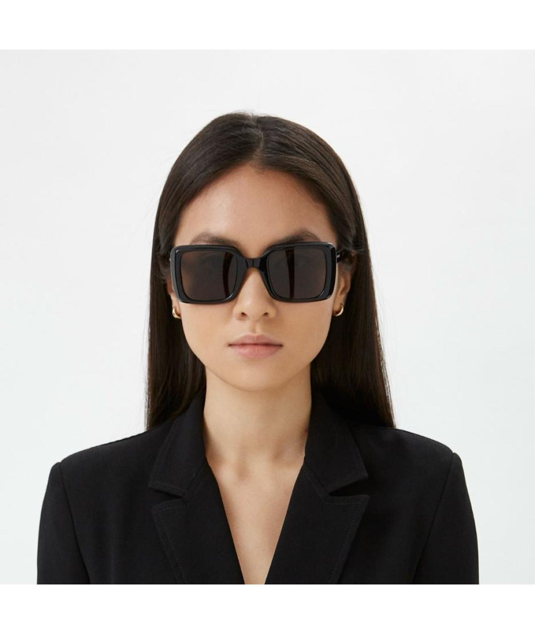SAINT LAURENT Черные пластиковые солнцезащитные очки, фото 7