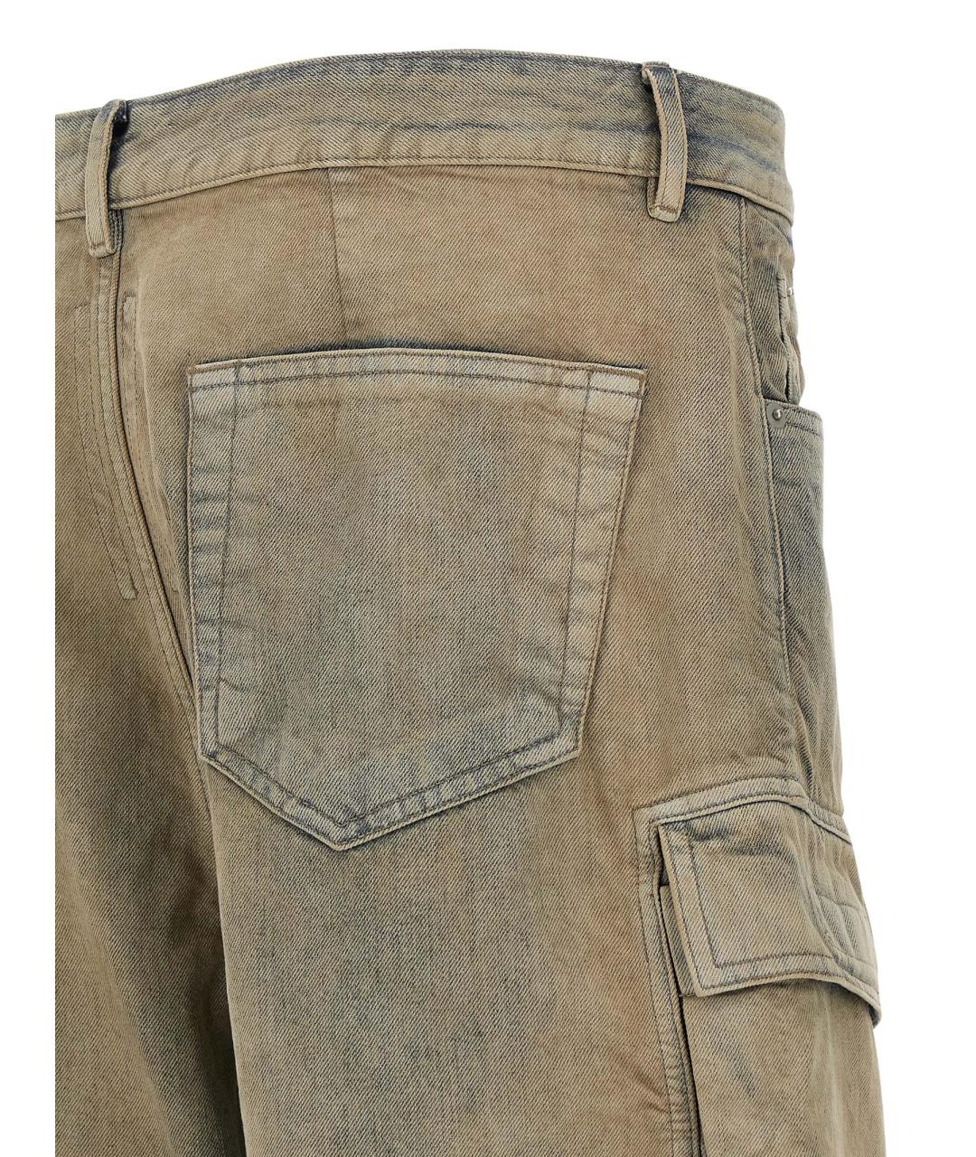 RICK OWENS DRKSHDW Бежевые хлопковые прямые джинсы, фото 4