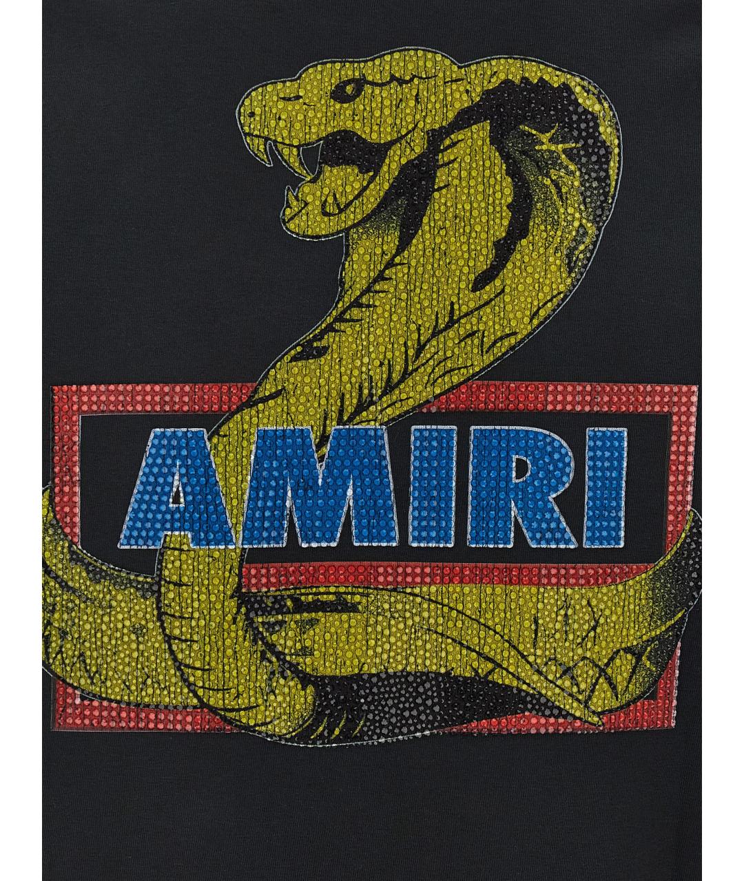 AMIRI Черная хлопковая футболка, фото 4