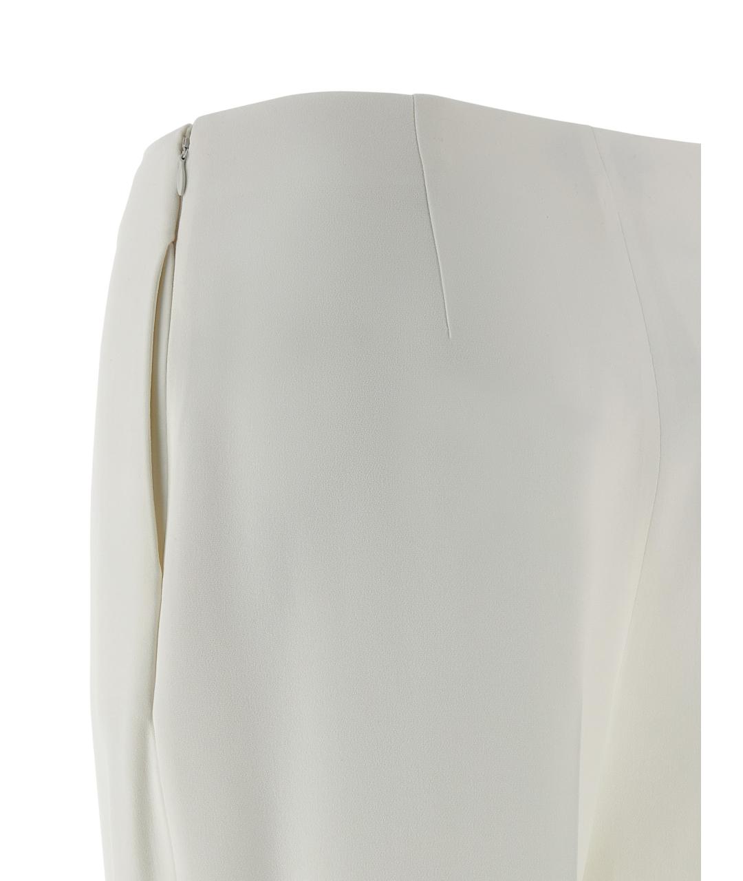 ALBERTA FERRETTI Белые прямые брюки, фото 4