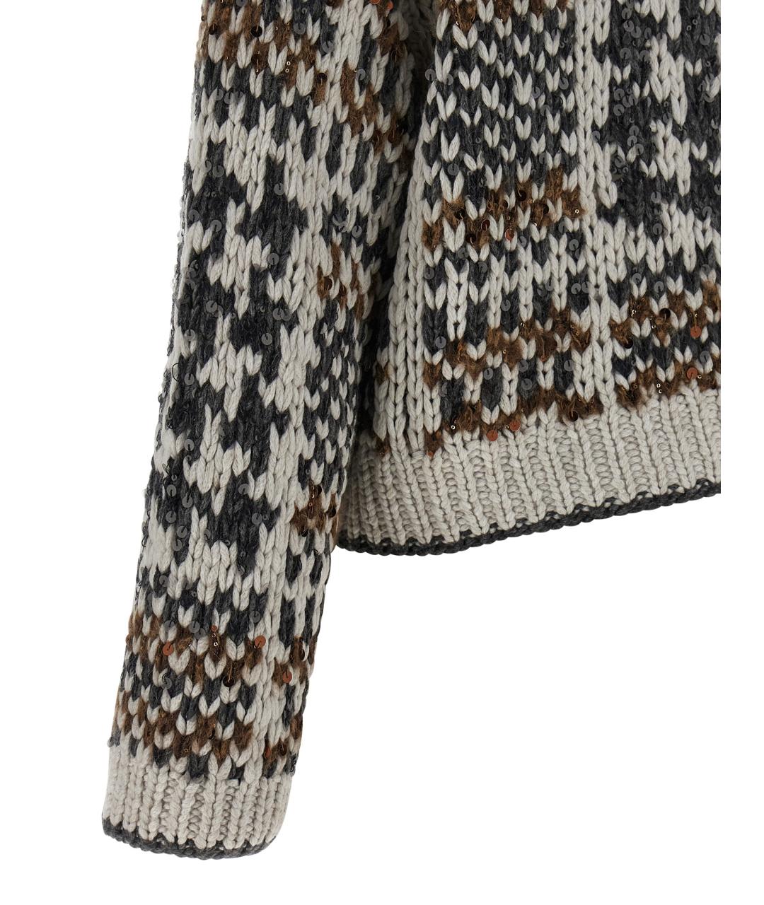 BRUNELLO CUCINELLI Мульти кашемировый джемпер / свитер, фото 4