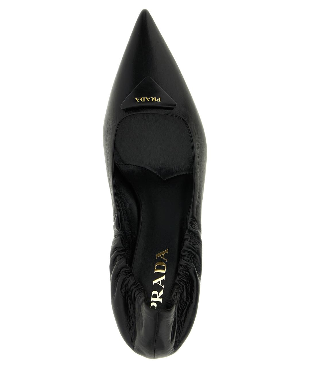 PRADA Черные кожаные туфли, фото 4