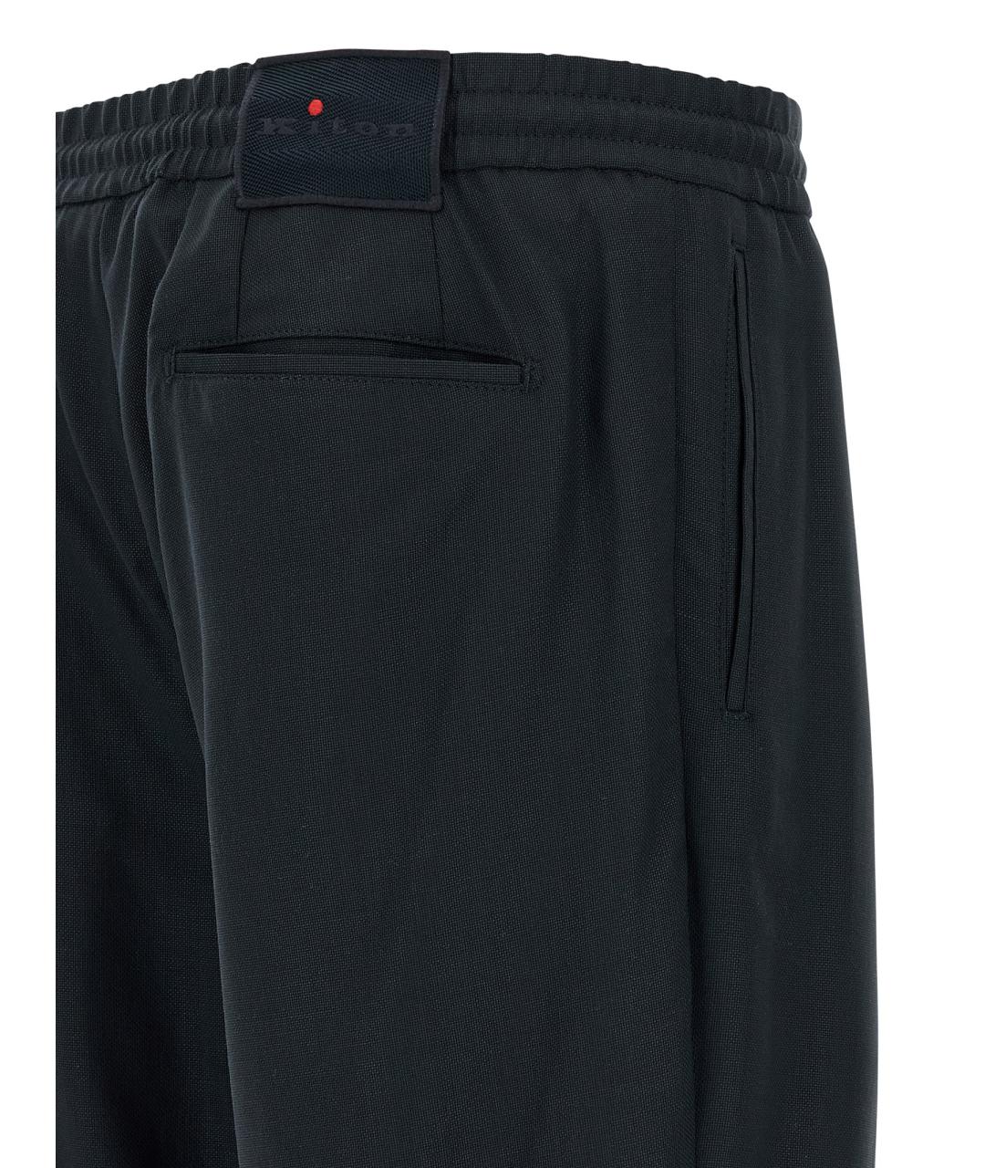 KITON Темно-синие шерстяные повседневные брюки, фото 4