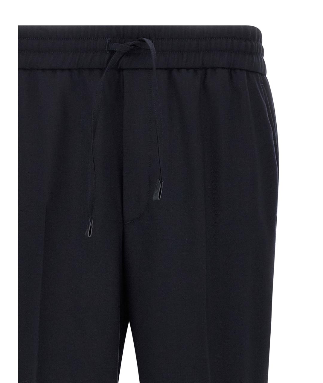 BRIONI Синие шерстяные повседневные брюки, фото 3