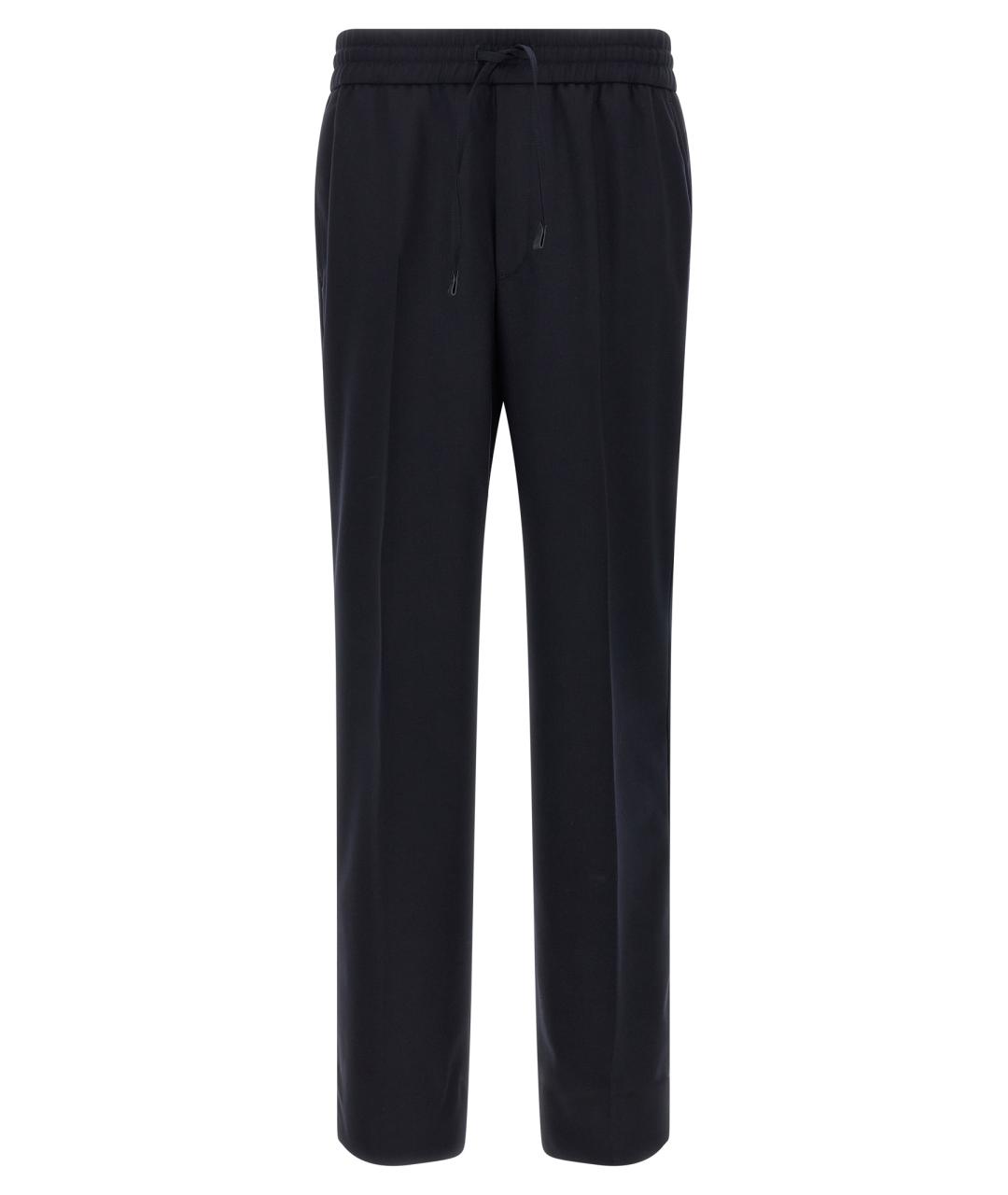 BRIONI Синие шерстяные повседневные брюки, фото 1