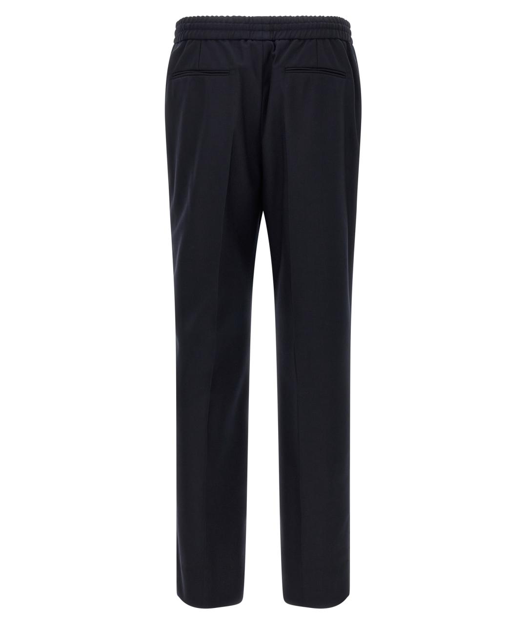 BRIONI Синие шерстяные повседневные брюки, фото 2