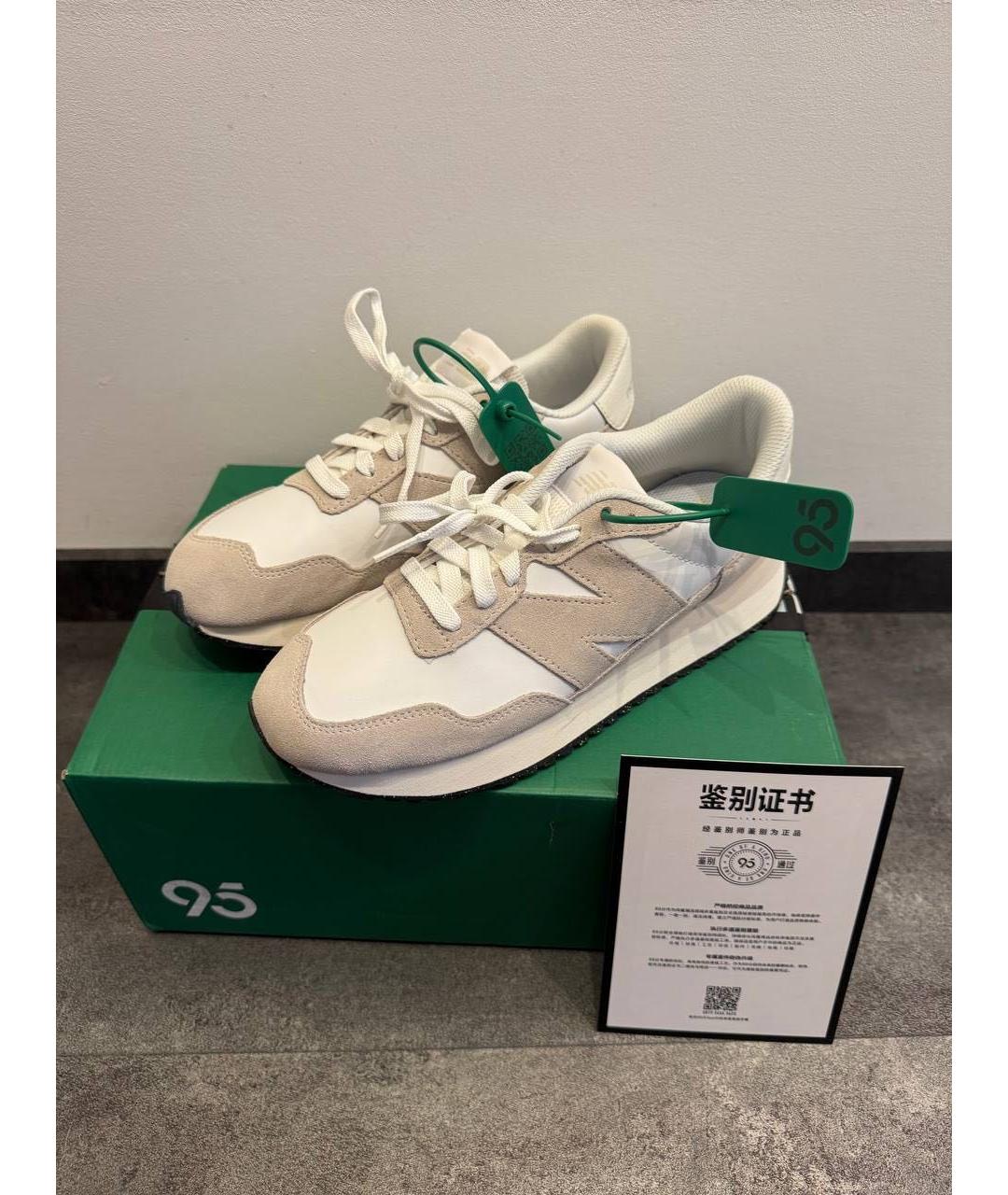 NEW BALANCE Бежевые текстильные низкие кроссовки / кеды, фото 2