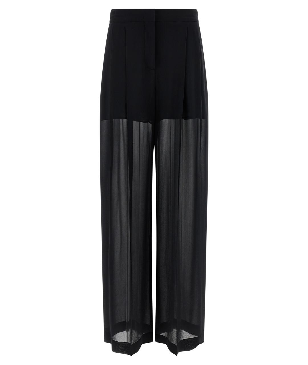ALBERTA FERRETTI Черные шелковые прямые брюки, фото 1