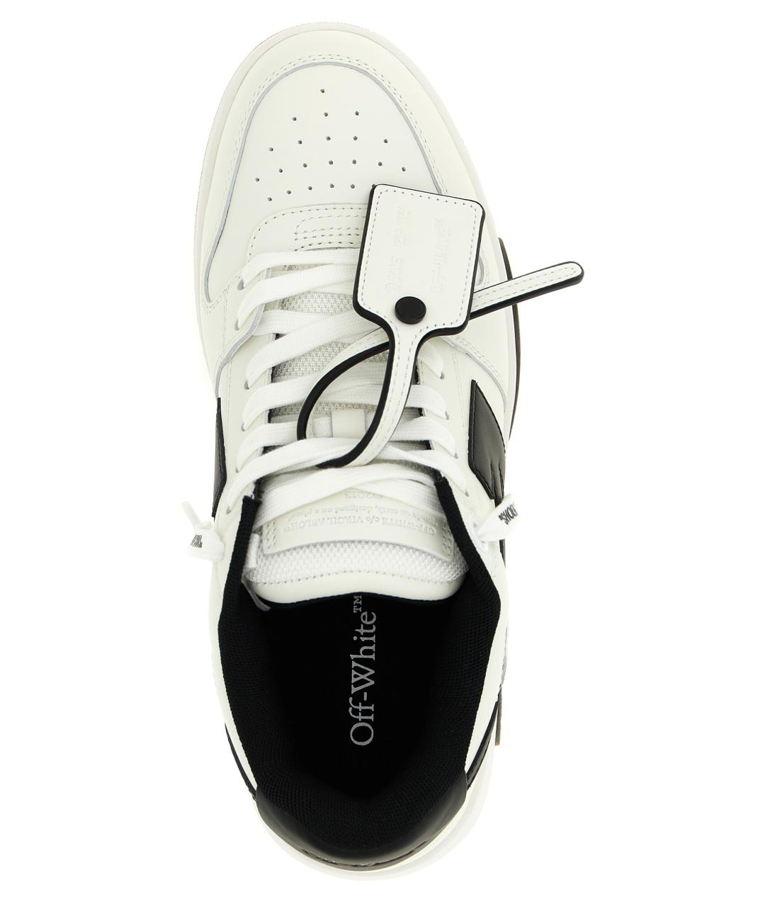 OFF-WHITE Белые кожаные низкие кроссовки / кеды, фото 5