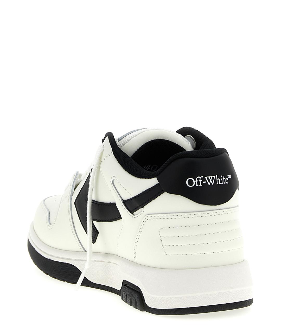 OFF-WHITE Белые кожаные низкие кроссовки / кеды, фото 4
